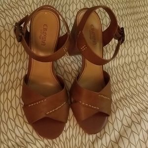 Crown Vintage , Cognac, Bolero sandal